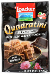 Loacker Quadratini Dark Chocolate Wafer Cookies, 8.82 Oz