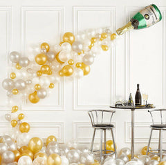Champagne Bottle Balloon Kit, 36.6" Champagne Balloon & Balloons Assorted Colors