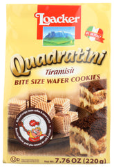 Loacker Quadratini Tiramisu Bite Size Wafer Cookies, 7.76 Oz