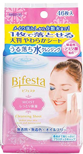 Bifesta Cleansing Sheet Remover Moist Oil-free (1Pack 46 Sheet.)