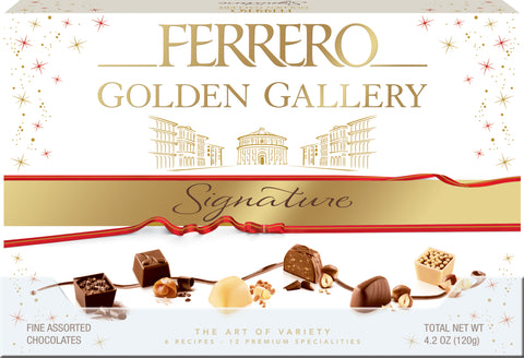 Ferrero Golden Gallery Signature Fine Assorted Gourmet Chocolates, 12 Count, 4.2 oz