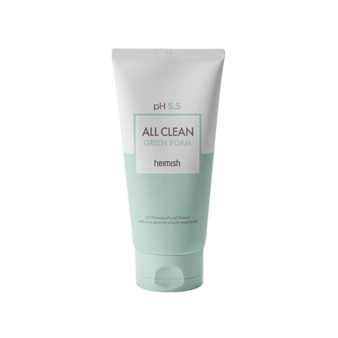 Heimish All Clean Green Foam Facial Cleanser, pH Balancing, All Skin Types, 150g