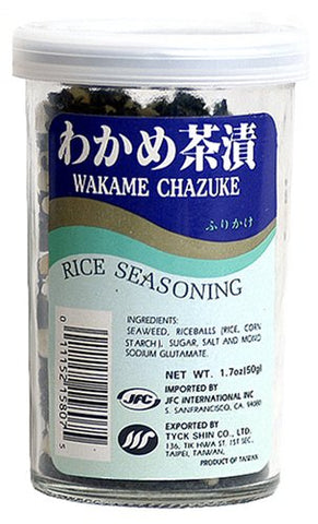 JFC Wakame Chazuke Rice Seasoning, 1.7-Ounce Bottle (Pack of 4)