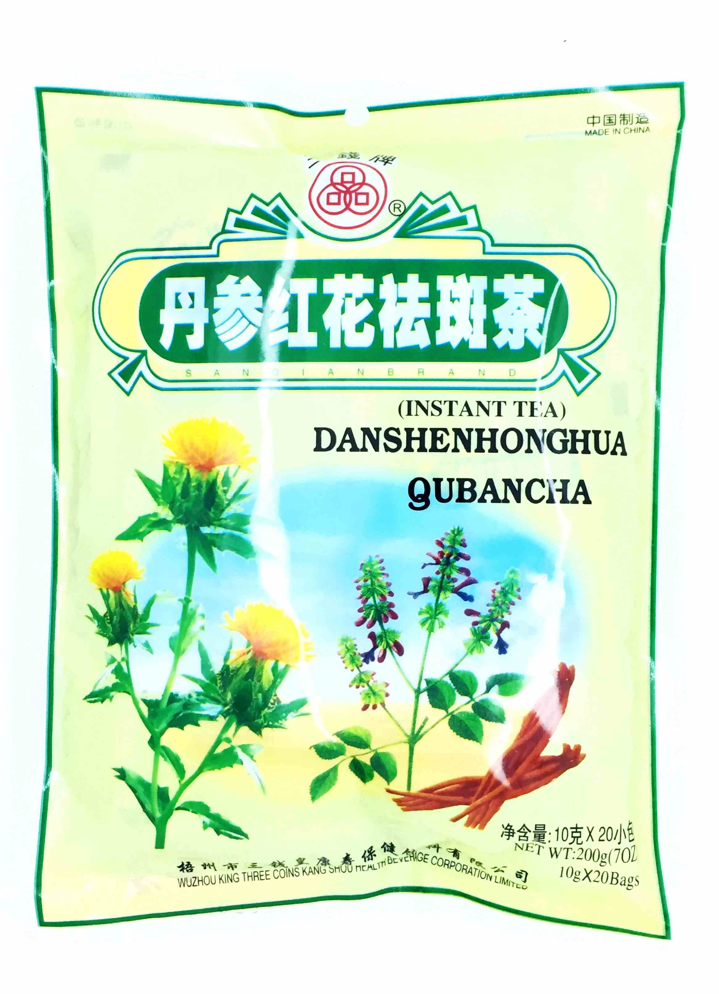 Danshen Honghua Quban Cha