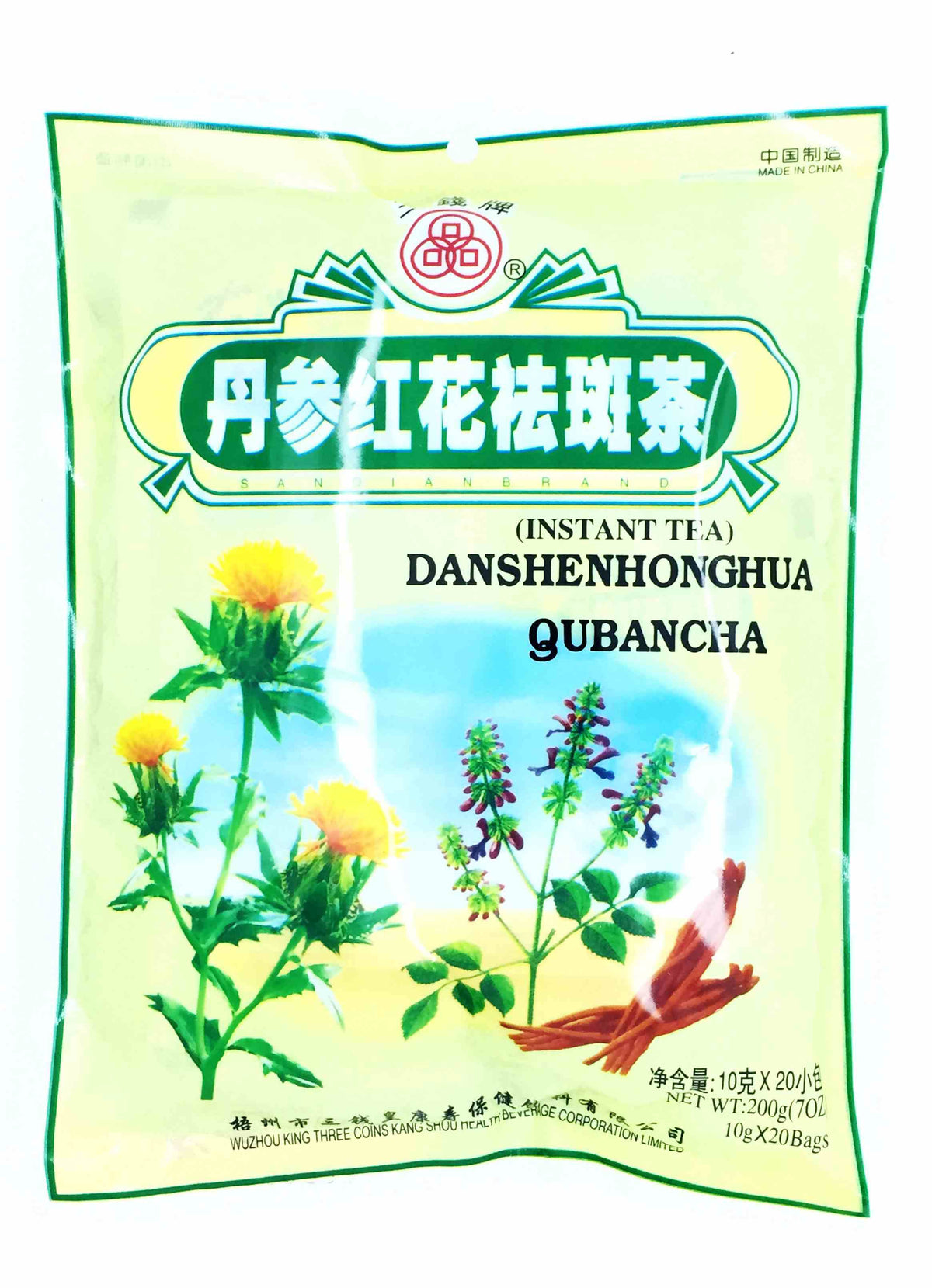 Danshen Honghua Quban Cha