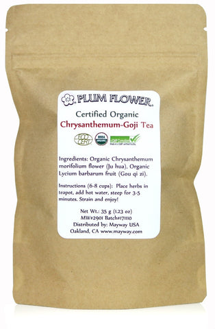 Chrysanthemum &amp; Goji Tea- Certified Organic - 1.23 oz