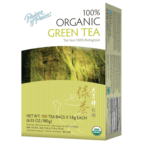 Prince of Peace Organic Green Tea, 100 Tea Bags