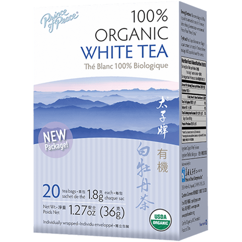 Prince of Peace Organic White Tea, 20 Tea Bags