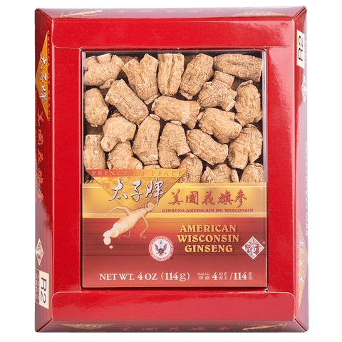 Prince of Peace Wisconsin American Ginseng Medium Round Roots, 4 oz