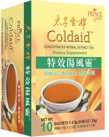 Prince Gold Coldaid - Concentrated Herbal Extract Tea, 10 Bags