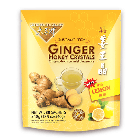 Prince of Peace Instant Lemon Ginger Honey Crystals, 30 Bags