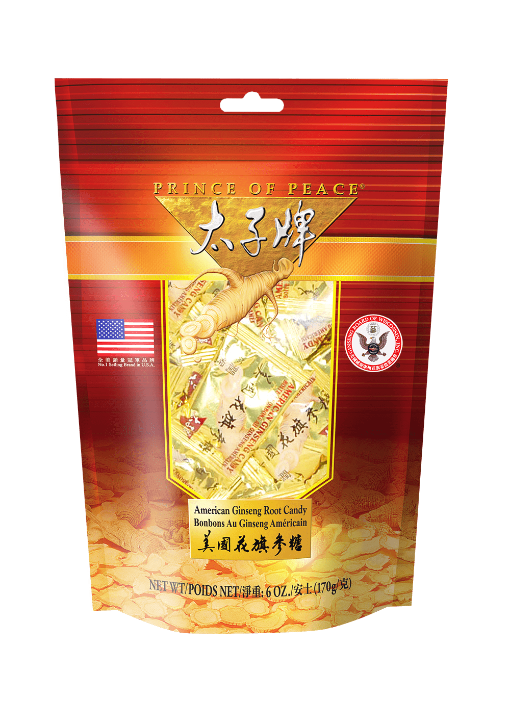 Prince of Peace American Ginseng Root Candy, 6oz