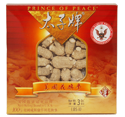 Prince of Peace Wisconsin American Ginseng Large Round Roots, 3 oz