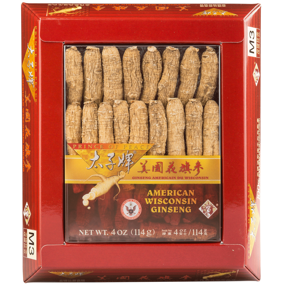 Prince of Peace Wisconsin American Ginseng Medium Large Short Roots, 4 oz