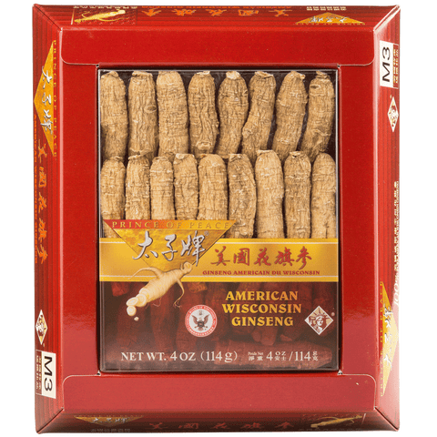 Prince of Peace Wisconsin American Ginseng Medium Large Short Roots, 4 oz