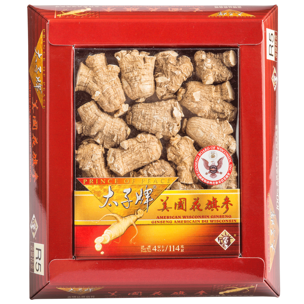 Prince of Peace Wisconsin American Ginseng Extra Large Round Roots, 4 oz