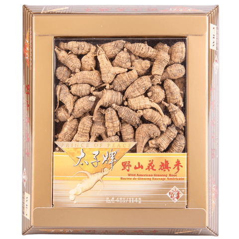 Prince of Peace Wild American Ginseng Medium Round Roots, 4oz