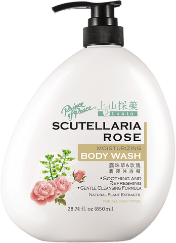 Tsaio Moisturizing Body Wash with Scutellaria and Rose, 850ml