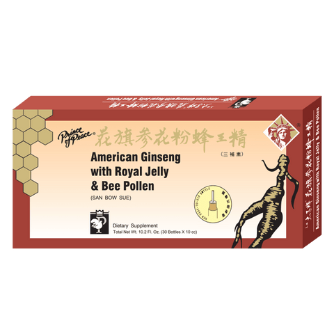Prince of Peace American Ginseng Extractum w/ Royal Jelly &amp; Bee Pollen, 10 x 10c